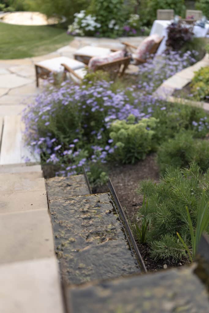 Gilmer Farms - water running next to steps