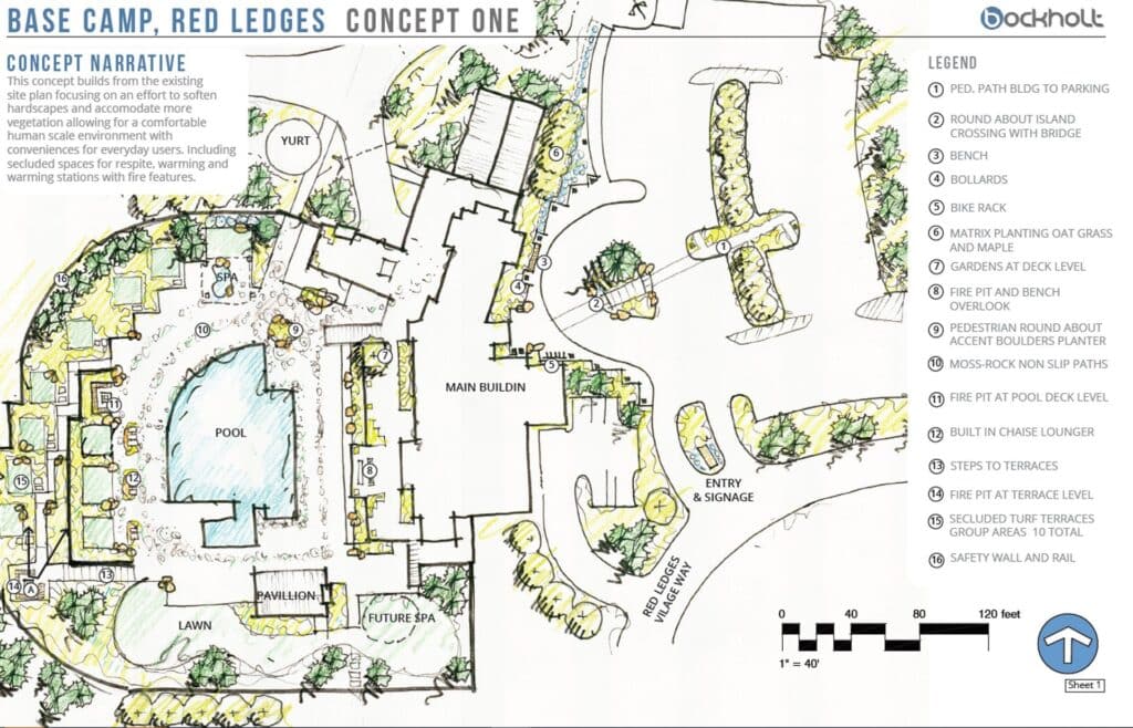 Base Camp Red Ledges - concept 1
