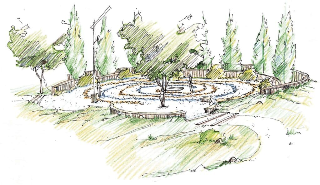 Meditation Garden - labyrinth full plan