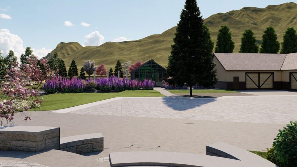 Larsen Gardens - concept of front porch view
