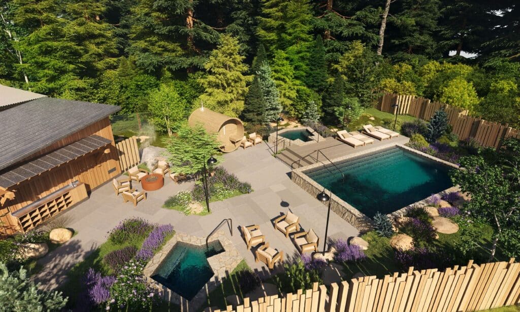 Springs at Sundance - aerial view rendering